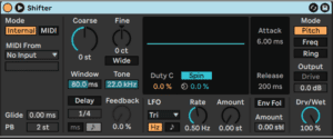 Ableton Advanced course notes - Creative Audio Effects: Shifter
