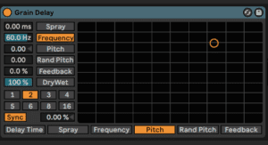 Ableton Advanced course notes - Granular: Grain Delay