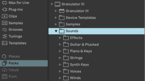 Ableton Advanced course notes - Granular: Granular Synthesis with Granulator III