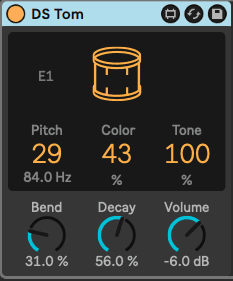 Ableton Advanced course notes - M4L Devices: M4L Drum Synths