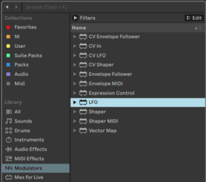 Ableton Advanced course notes - M4L Devices: M4L Modulators