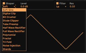 Ableton Advanced course notes - MacWav: Waveshaping with Roar: Saturation, Dist