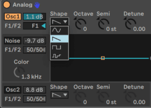 Ableton Advanced course notes - Sub: Ableton’s Analog: Oscillators