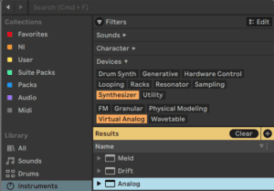 Ableton Advanced course notes - Sub: Ableton’s Analog: Oscillators