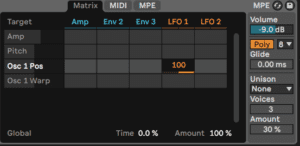 Ableton Advanced course notes - Wave: Auditioning Wavetables Using an Envelope