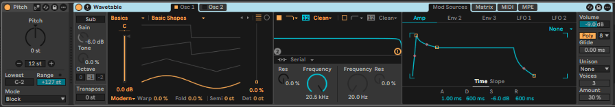 Ableton Live course notes - Audio and MIDI Effects and Racks