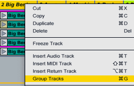 Ableton Live course notes - Mixing Basics, Grouping and Routing