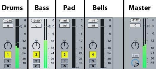 Ableton Live course notes - Mixing Basics, Grouping and Routing