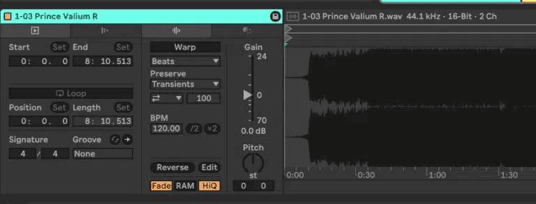 Ableton Live course notes - Recording Audio and Warping Full Tracks