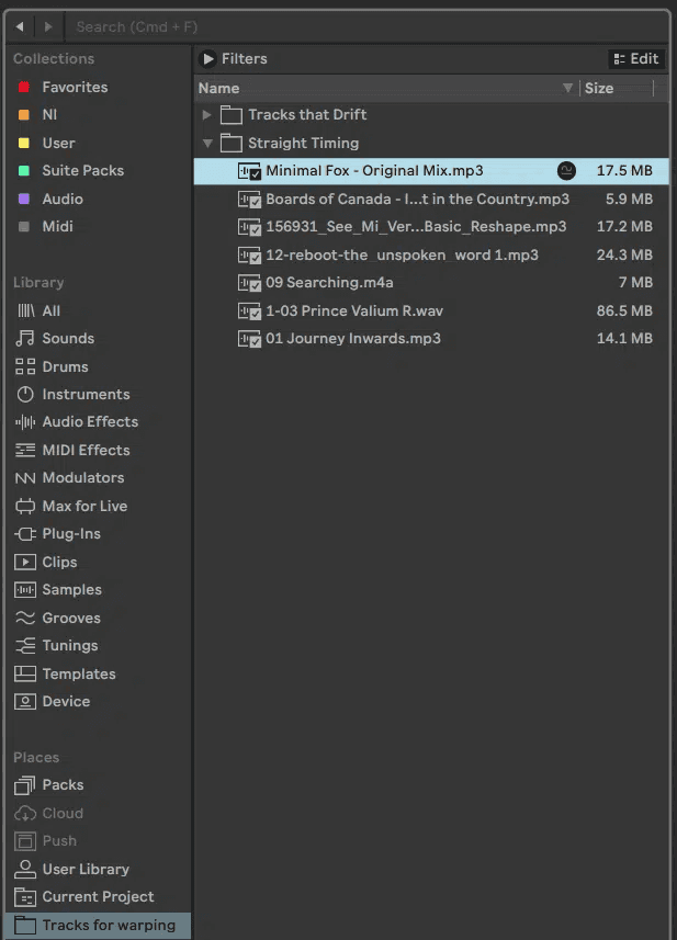 Ableton Live course notes - Recording Audio and Warping Full Tracks