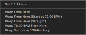 Ableton Live course notes - Recording Audio and Warping Full Tracks
