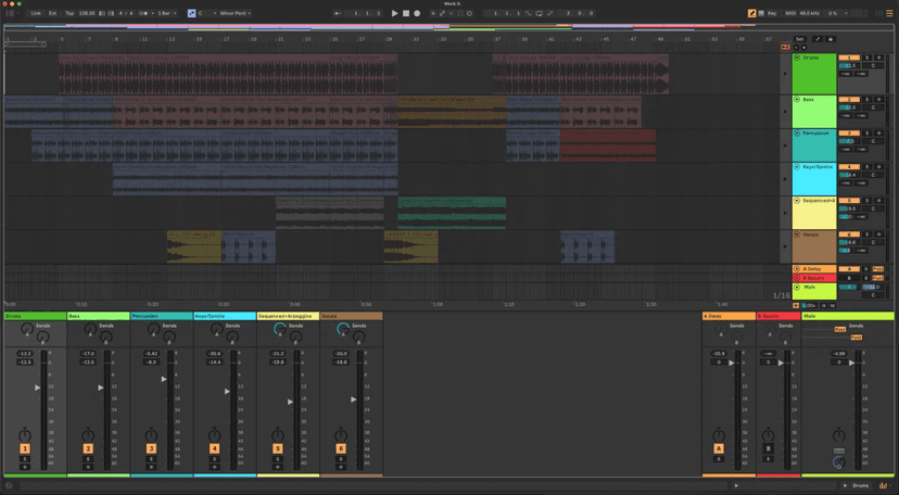 Ableton Live course notes - Session and Arrangement View, Workflow and Warping Basics