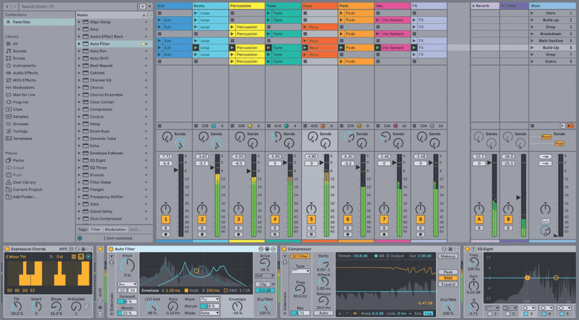 Ableton Live course notes - Session and Arrangement View, Workflow and Warping Basics