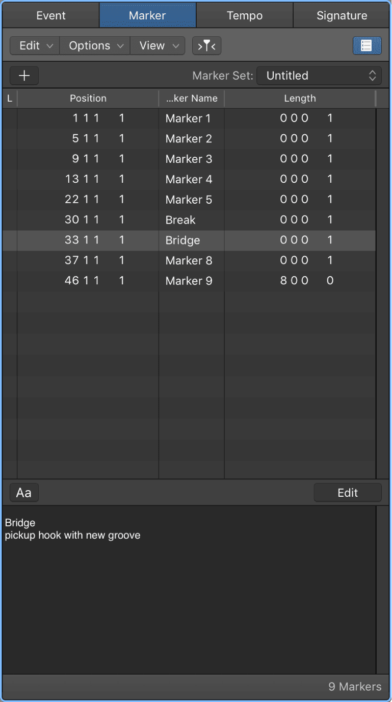 Logic Pro course notes - Arrangement, Global Tracks and Sharing