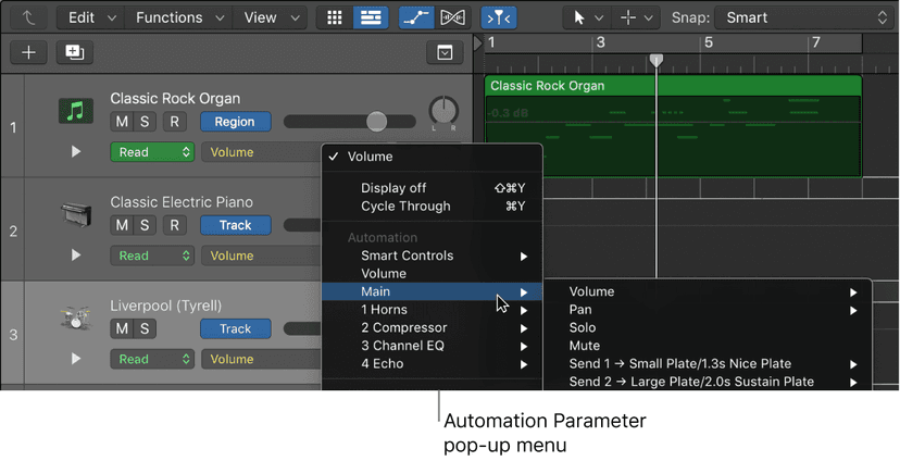 Logic Pro course notes - Automation
