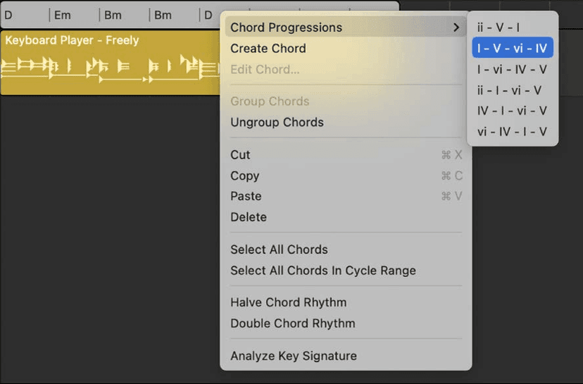 Logic Pro course notes - The Chord Track