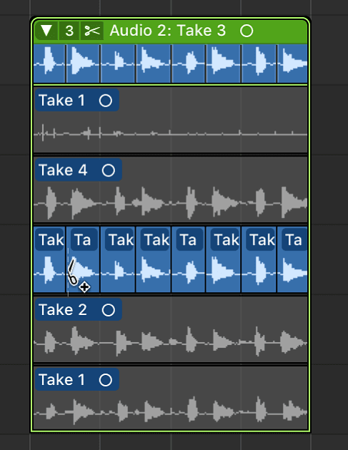 Logic Pro course notes - Comping