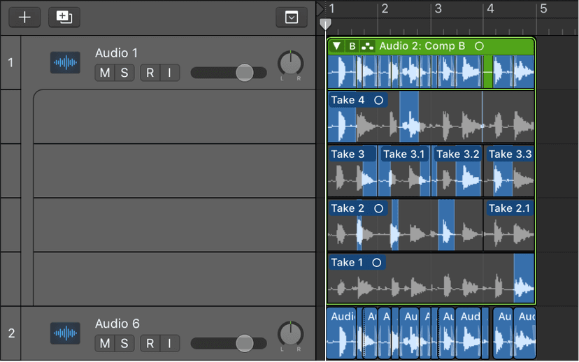 Logic Pro course notes - Comping