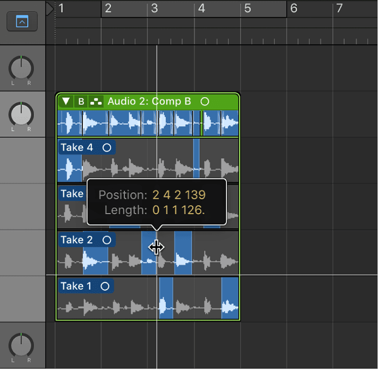 Logic Pro course notes - Comping