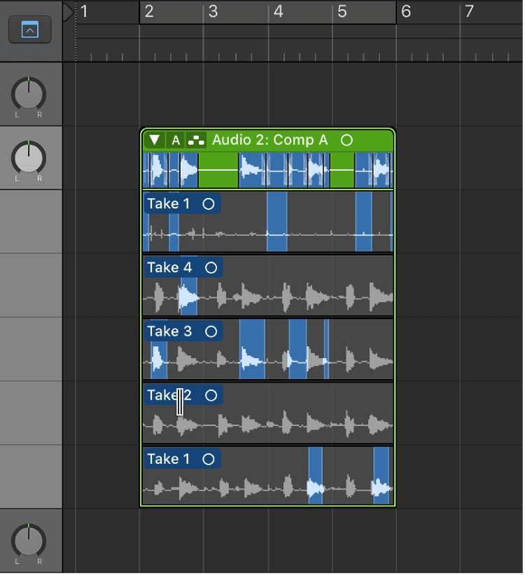 Logic Pro course notes - Comping