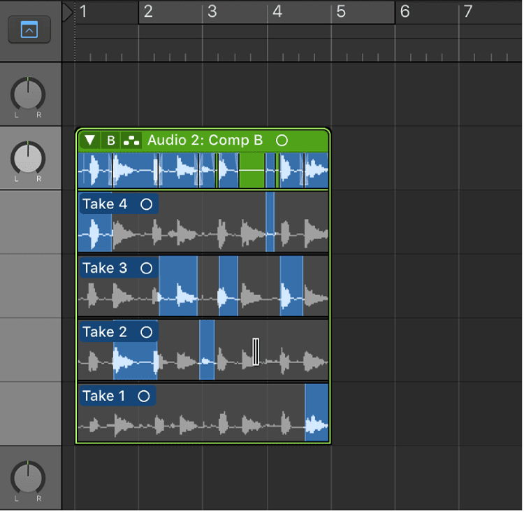 Logic Pro course notes - Comping