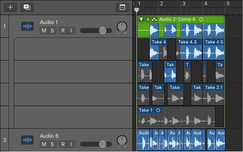 Logic Pro course notes - Comping