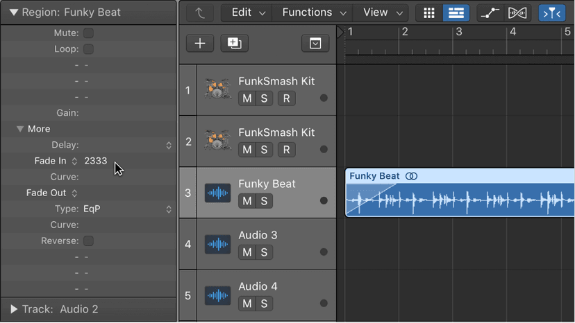 Logic Pro course notes - Editing Audio & Managing Projects