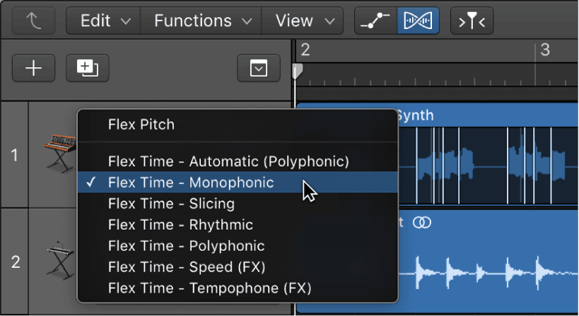 Logic Pro course notes - Flex Time