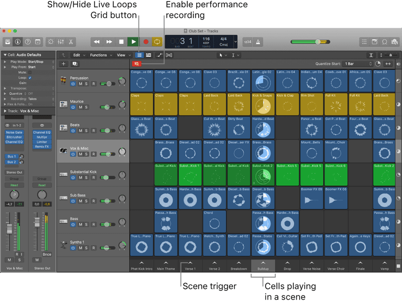 Logic Pro course notes - Live Loops
