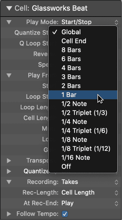 Logic Pro course notes - Live Loops