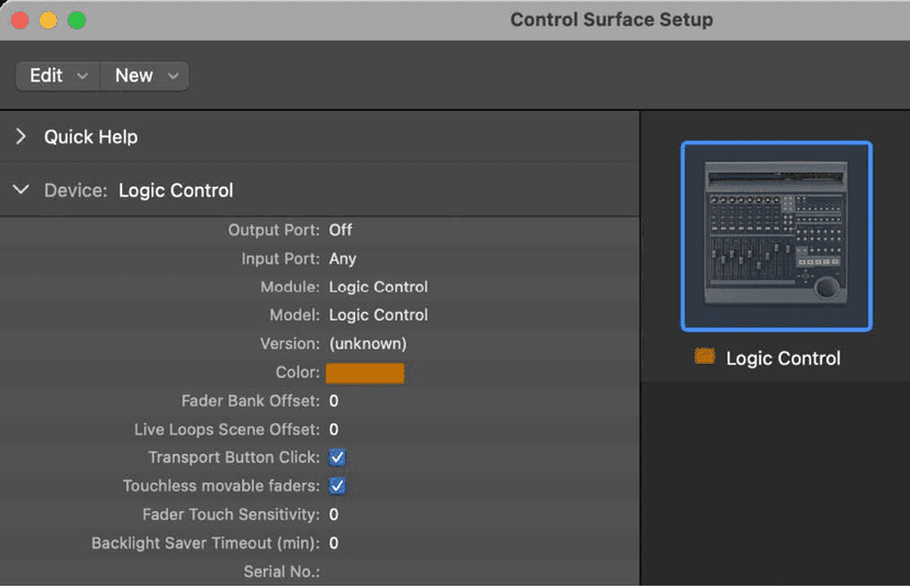 Logic Pro course notes - Control Surfaces and Hardware Control