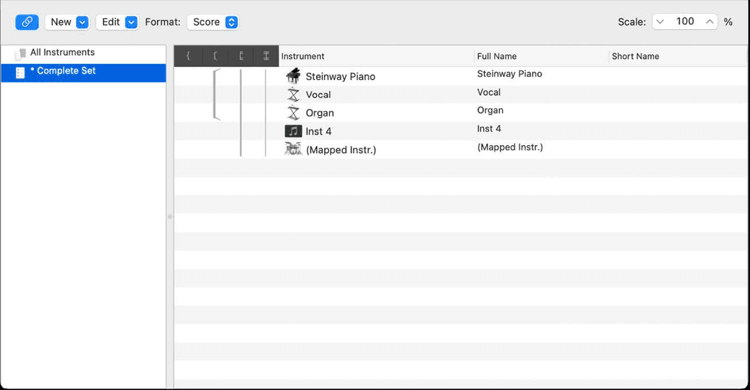The Score Editor