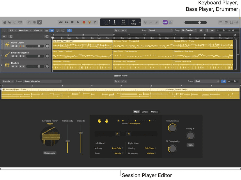 Logic Pro course notes - Session Players