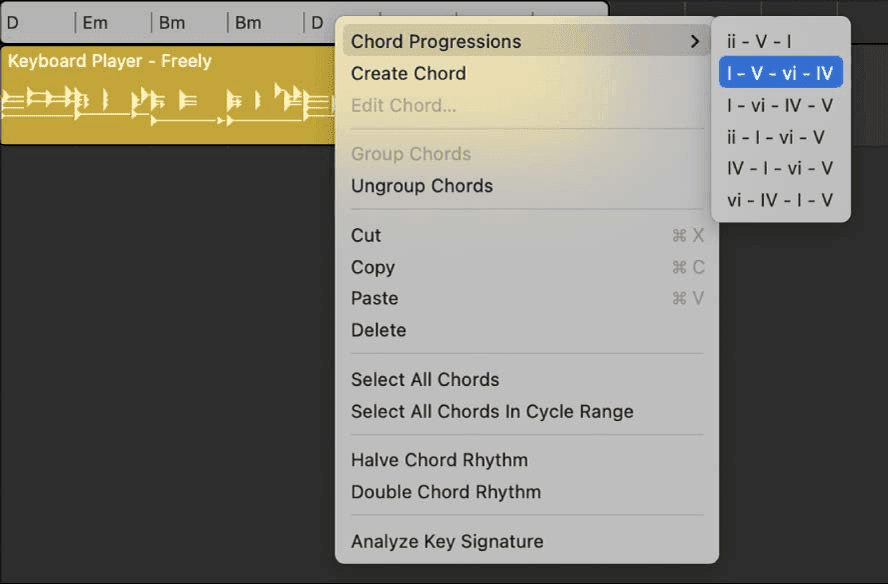 Chord ID and Region Chords