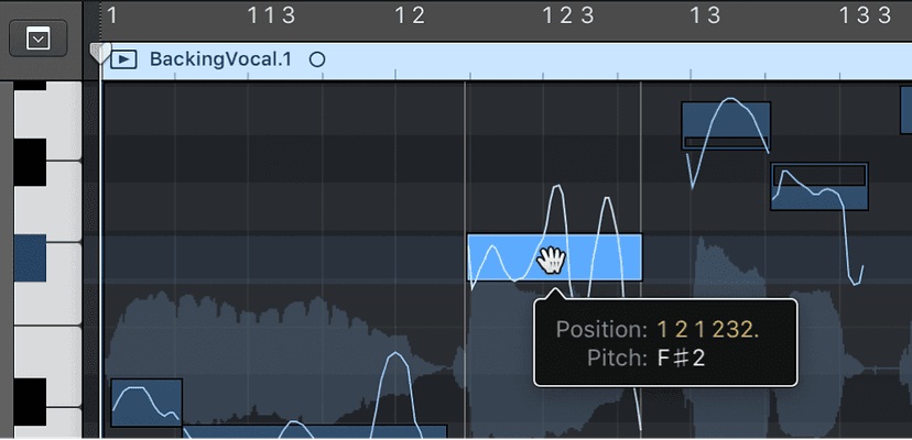 Logic Production course notes - Flex Pitch, Quantizing Audio & Varispeed