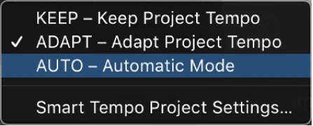 Logic Production course notes - Recording: Smart Tempo & Track Alternatives